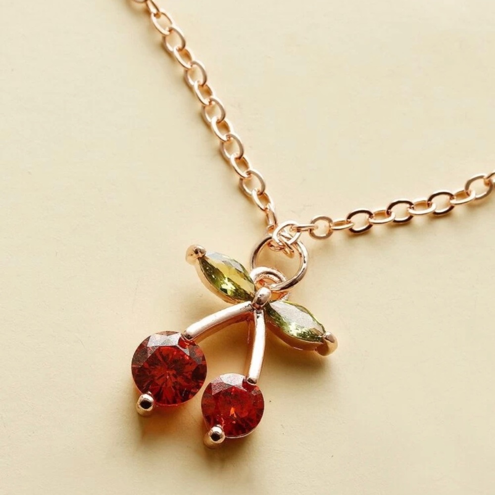 3/$30 🍒 Cherry Charm Necklace - Picture 3 of 4